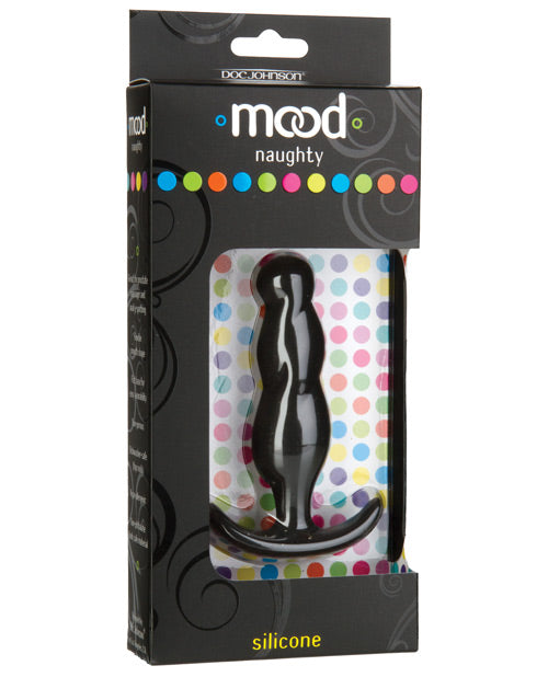 Mood Medium Silicone Anal Plug with Tapered Tip and Curved Base for Comfortable Anal Play
