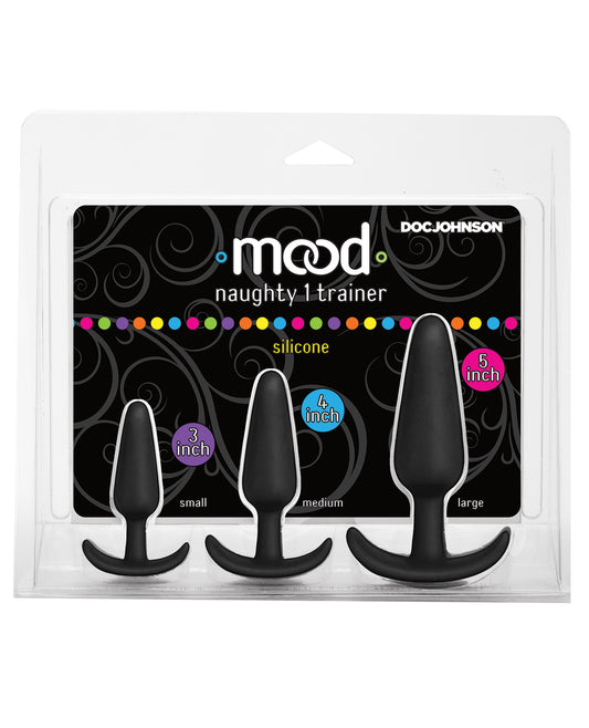 Mood Anal Trainer Set Premium Silicone Butt Plugs Graduated Sizes for Comfortable Anal Training