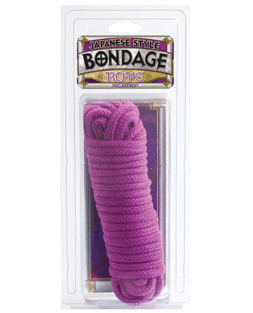 Doc Johnson Japanese Bondage Rope Soft Cotton Purple 32 Feet for Comfortable Restraint Play