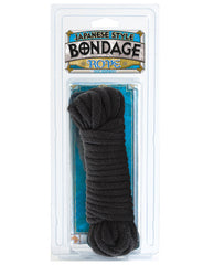 Doc Johnson Bondage Cotton Rope 32ft Soft Black for Comfortable Versatile Restraint Play