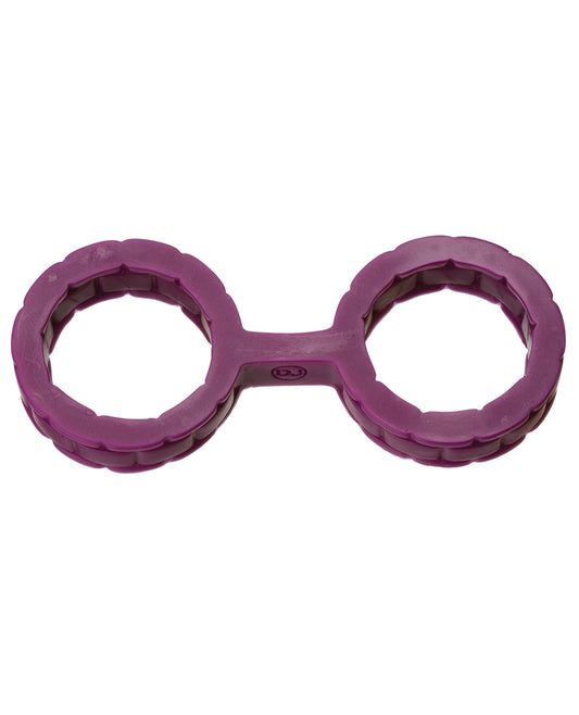 Japanese Bondage Silicone Cuffs in Purple – No-Metal, Comfortable Fit Restraints