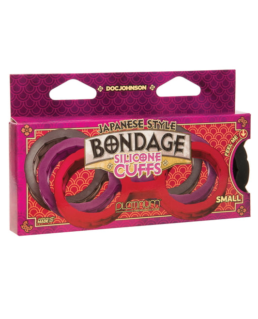 Doc Johnson Bondage Cuffs silicone single-piece design hardware-free for comfortable restraint play