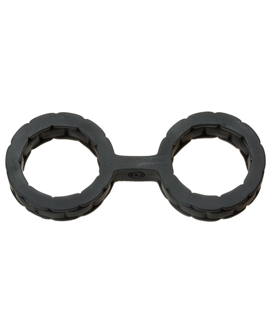 Black Silicone Bondage Cuffs – Molded, Metal-Free Japanese Restraints