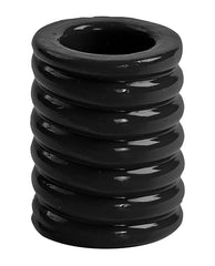 Titanmen Black Cock Cage with Ribbed Texture and Stretch Fit