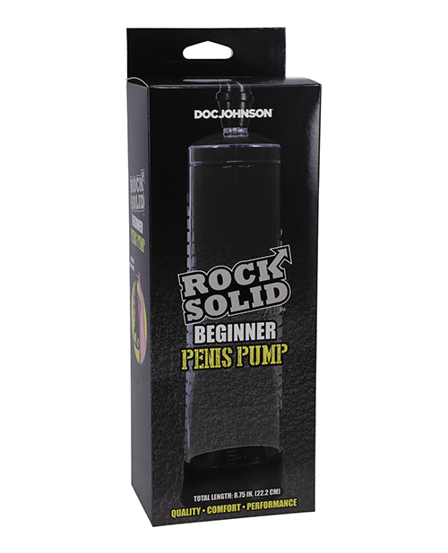 Rock Solid Penis Pump Clear Cylinder with Lever and Quick-Release Button for Beginner Enhancement