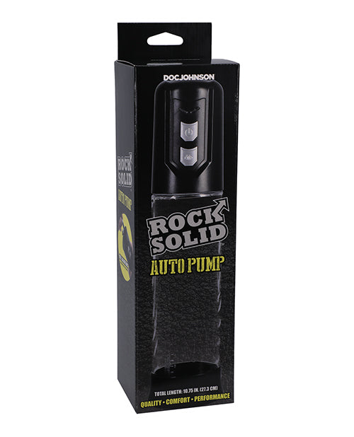 Rock Solid Penis Pump clear chamber single-speed automatic feature for penis enhancement and growth monitoring