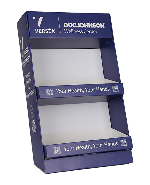 Versea Wellness Center Display Stand with sturdy acrylic and metal construction for organized retail product presentation