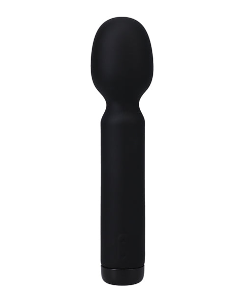In A Bag Wand Vibrator Black Silicone Quiet 10 Functions for Discreet Massage Relaxation