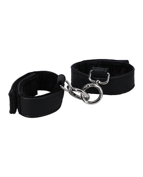In A Bag Bondage Handcuffs Vegan Leather Velvet Lining Adjustable for Comfortable Restraint