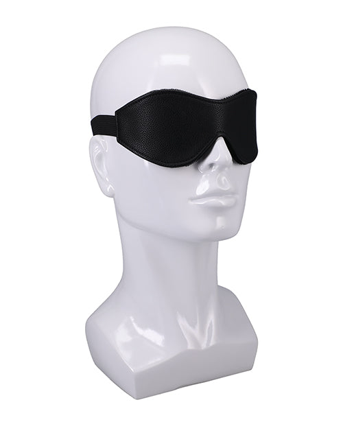 In A Bag Bondage Blindfolds Vegan Leather Black Velvet Lining for Sensory Play and Comfortable Wear
