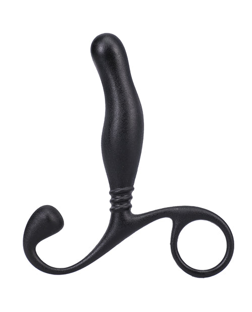 In A Bag Prostate Massager Black ABS Plastic Ergonomic Curve for Targeted Prostate Stimulation
