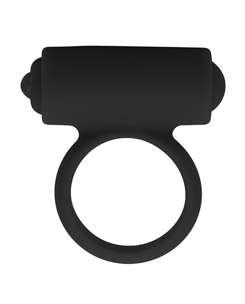 In A Bag Penis Enhancement Vibrating C-Ring Removable Bullet in Black Silicone for Comfortable Pleasure