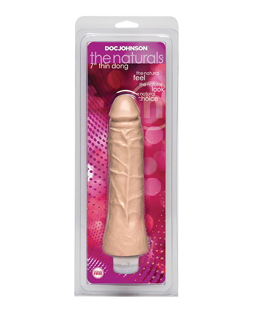 The Naturals Vibrator Realistic Thin Vibe Multi-Speed Flexible PVC for Lifelike Stimulation
