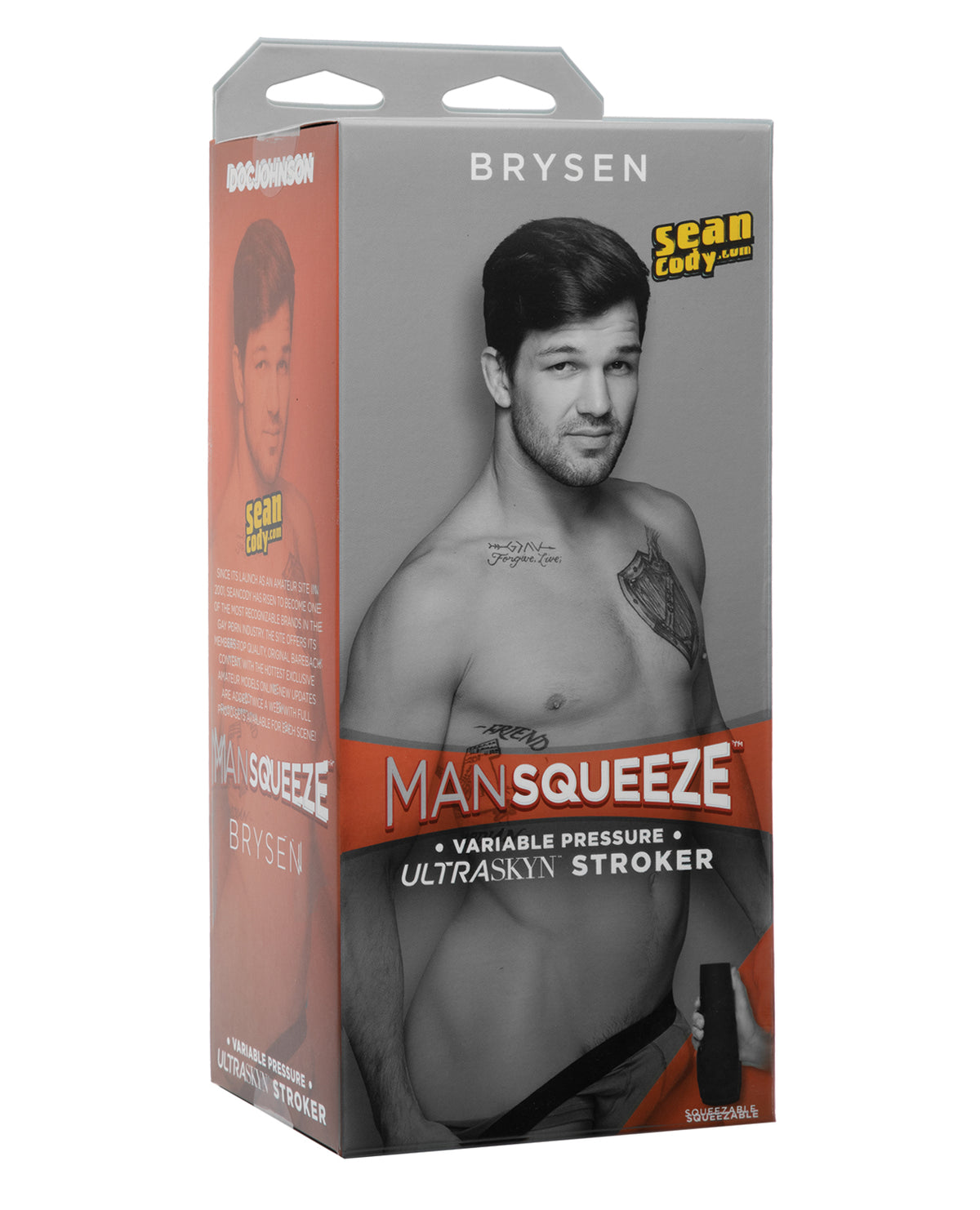Man Squeeze ULTRASKYN Ass Stroker molded Brysen textured pressure-control for realistic male pleasure