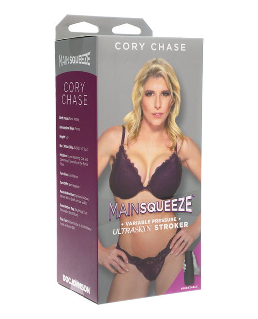 Main Squeeze ULTRASKYN Masturbator with Squeezable Hard Case and Suction Control for Realistic Pleasure