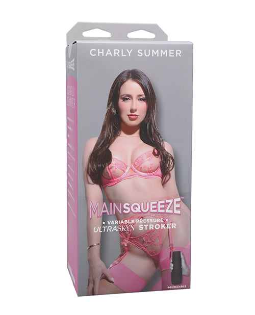 Main Squeeze ULTRASKYN stroker doll molded from Charly Summer with realistic textured design for lifelike solo pleasure
