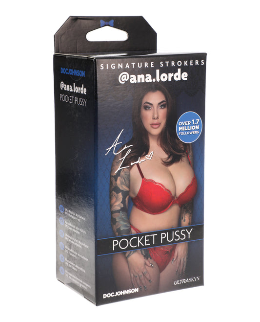 Signature Strokers ULTRASKYN Pocket Pussy Tight Textured Stroker Molded After @ana.lorde for Realistic Sensation