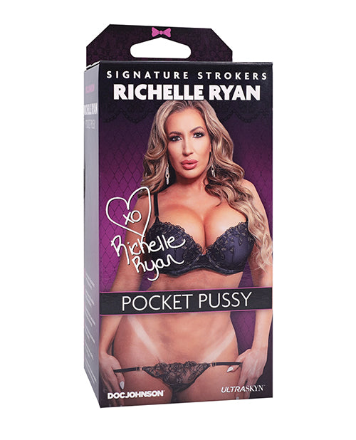 Signature Strokers Pocket Pussy ULTRASKYN Richelle Ryan Tight Textured Channel for Realistic Sensation