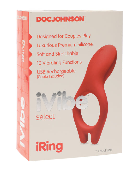 iVibe Vibrating Cock Ring Rechargeable Soft Silicone 10 Settings for Enhanced Intimacy