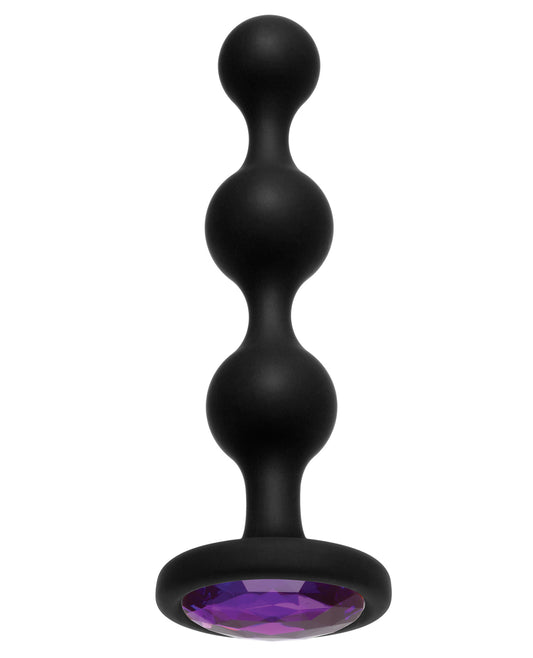 Booty Bling Wearable Silicone Beads with Jewel - Purple