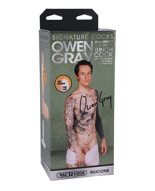 Signature Cocks Silicone Dildo Realistic Owen Gray Design with Removable Suction Cup for Versatile Adult Play