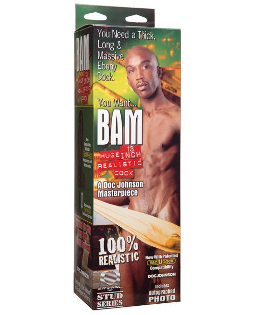 The Realistic Cock brown dong with veined lifelike shaft and Vac-U-Lock suction base for hands-free stimulation