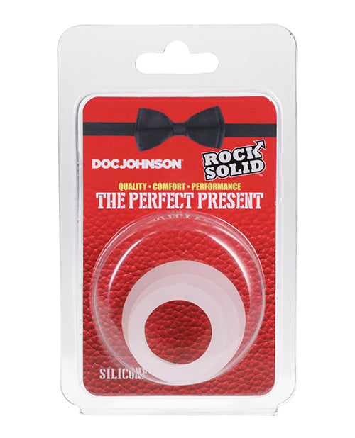 Rock Solid penis enhancement cock rings set stretchy silicone thin design for longer, firmer erections