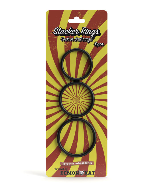 Demon Kat Penis Enhancement Silicone Stacker Rings Set Versatile Sizing for Custom Support and Stretching