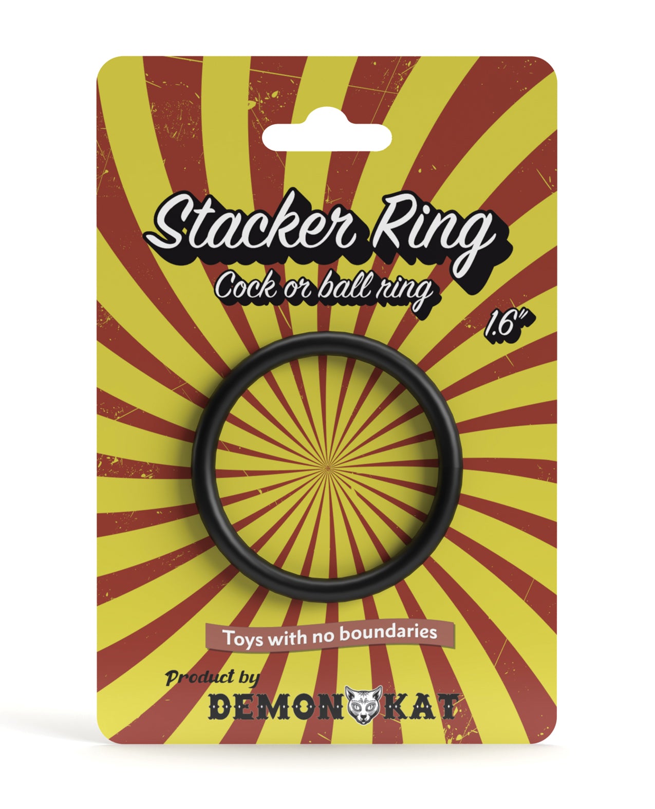 Demon Kat Penis Enhancement Stacker Ring Wide Silicone Design in Black for Versatile Cock and Ball Support