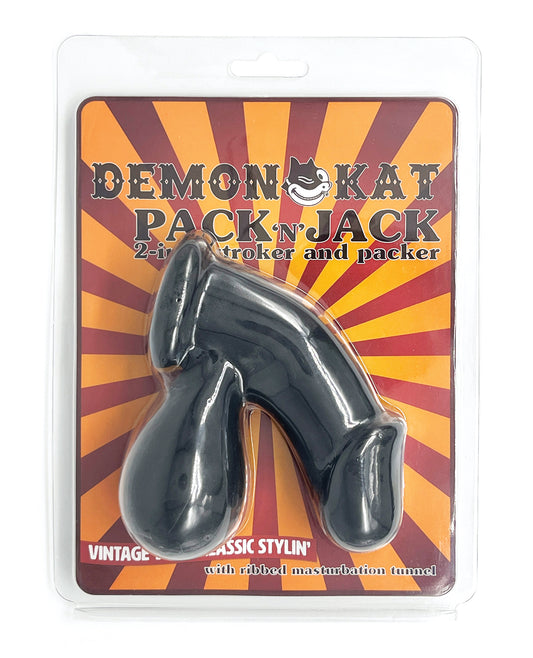 Demon Kat Transgender Packer Stroker with Soft Ribbed Interior and Firm Suction for Everyday Comfort and Realistic Bulge