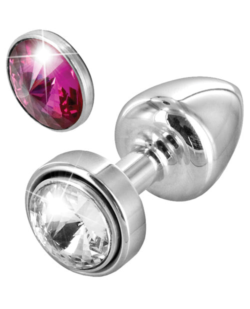 Diogol Anal Products Magnetic Stone Butt Plug with Interchangeable Swarovski Crystals for Luxury Experience