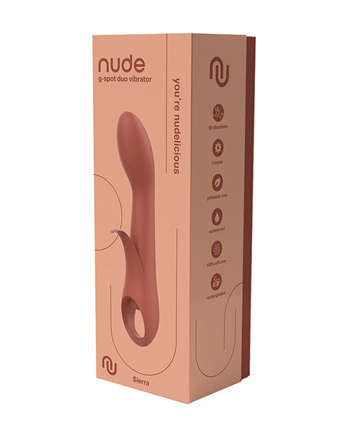 Nude Vibrator G-Spot Duo Flexible Clitoral Stimulator Rechargeable for Dual Intimate Pleasure