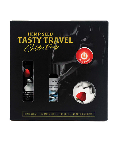 Earthly Body Setting The Mood Sensual Gift Set with Strawberry Edible Oils and Arousal Balm for Romantic Moments