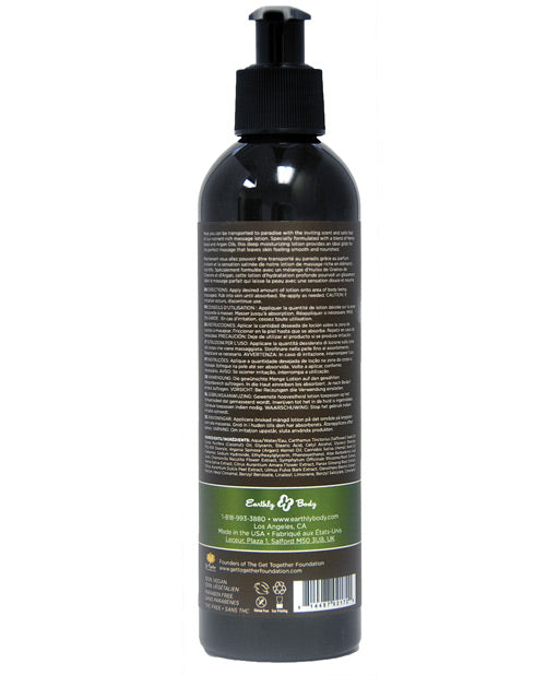 Earthly Body Hemp Seed Massage Lotion - White Tea & Ginger, 8 oz