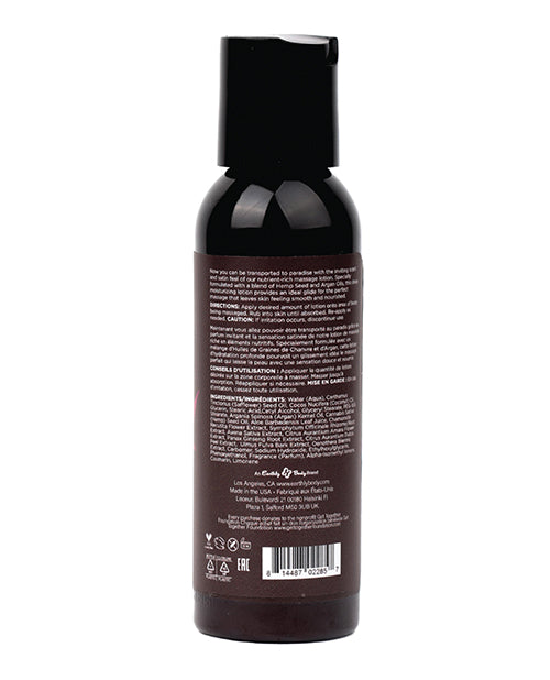 Earthly Body Hemp Seed Massage Lotion with Vanilla & Cotton Candy Scent