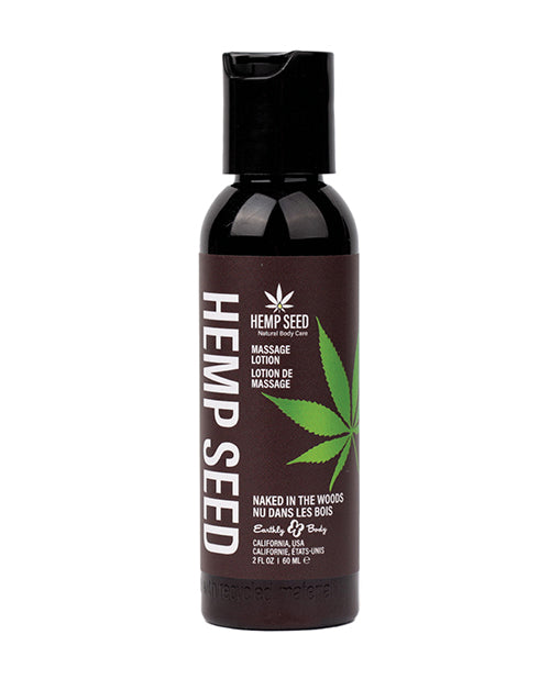 Earthly Body Massage Lotion Hemp Seed White Tea and Ginger Scent Non-Greasy Formula for Relaxing Massage