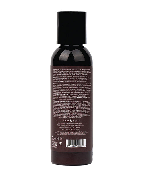 Earthly Body Hemp Seed Massage Lotion in Naked In The Woods 2oz – White Tea & Ginger