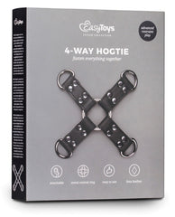 Easy Toys bondage restraint faux leather hogtie with adjustable D-rings for versatile bondage play