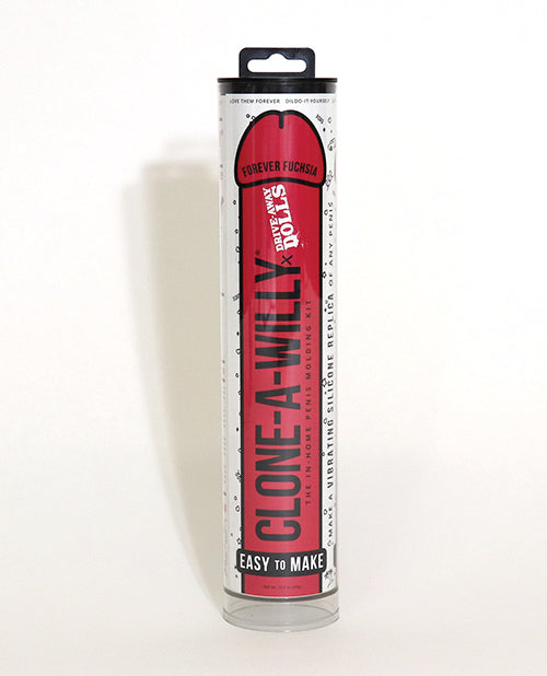 Clone A Willy DIY Penis Molding Kit Vibrating Forever Fuchsia for Personalized Silicone Pleasure