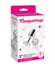 Gemsations Anal Plug Metal Jewel-Accented Gold-Toned Design for Beginner Pleasure and Comfort