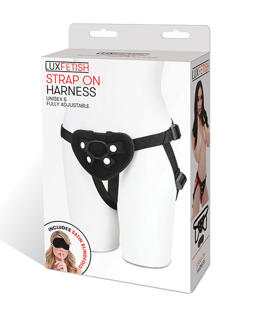 Lux Fetish Strap On Harness soft neoprene adjustable fit vibe pocket for comfortable versatile play