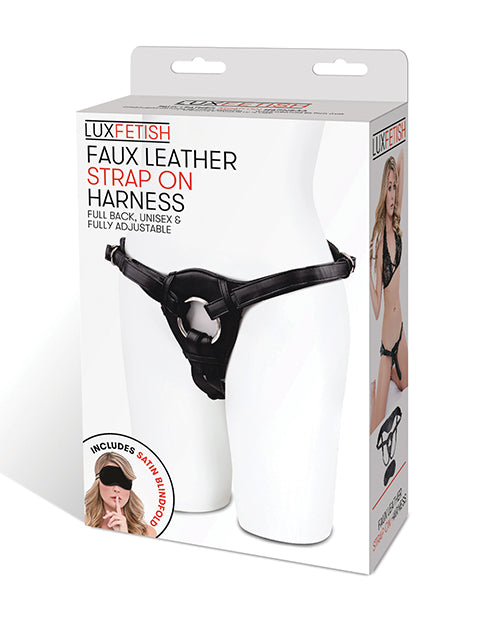 Lux Fetish Strap On Harness Patent Leather Adjustable Straps Universal O-Ring for Comfortable Secure Fit