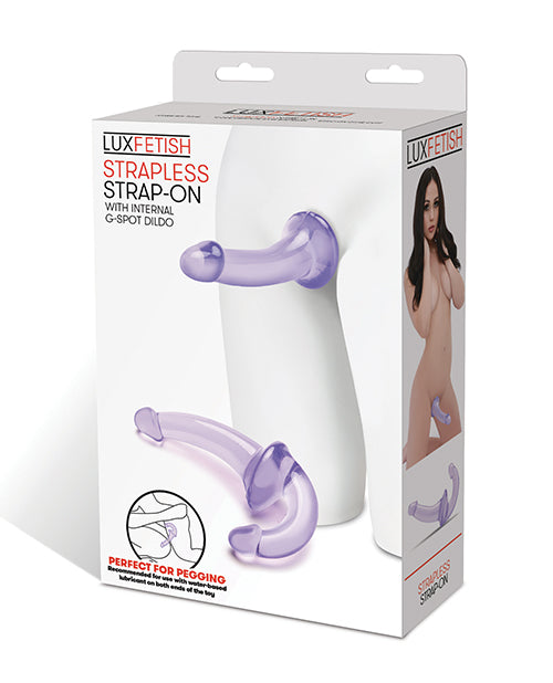 Lux Strap Ons Double-Ended Strapless Dildo with Ergonomic Curves and Smooth Texture for Mutual Couples Stimulation