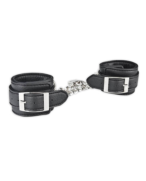 Lux Fetish Unisex Leatherette Cuffs with Adjustable Fit and Rugged Style
