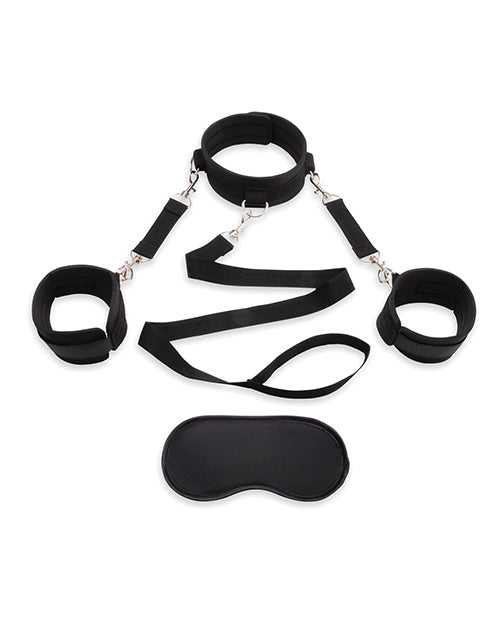 Lux Fetish Collar & Leash Set with Removable Cuffs for Versatile Restraint