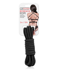 Lux Bondage Rope Soft Cotton 3 Meter Black for Comfortable BDSM Restraint and Shibari Play