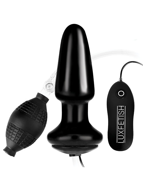 Lux Fetish Inflatable Vibrating Butt Plug with Adjustable Pump