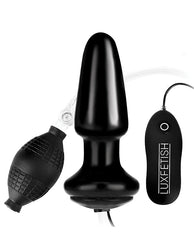 Lux Fetish Inflatable Vibrating Butt Plug with Adjustable Pump