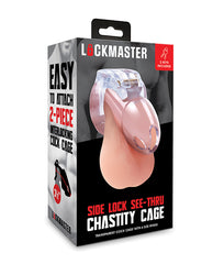 Lockmaster Chastity Cage Clear Adjustable Rings Breathable Design for Secure Restraint