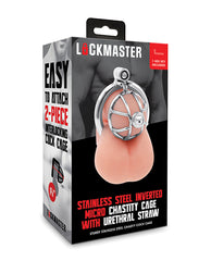 Lockmaster Bondage Restraint Chastity Cage Stainless Steel with Urethral Sound for Secure Discreet Control